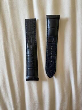 $525 Genuine Omega Navy Blue Alligator OEM Strap NWOT 21mm x 18mm